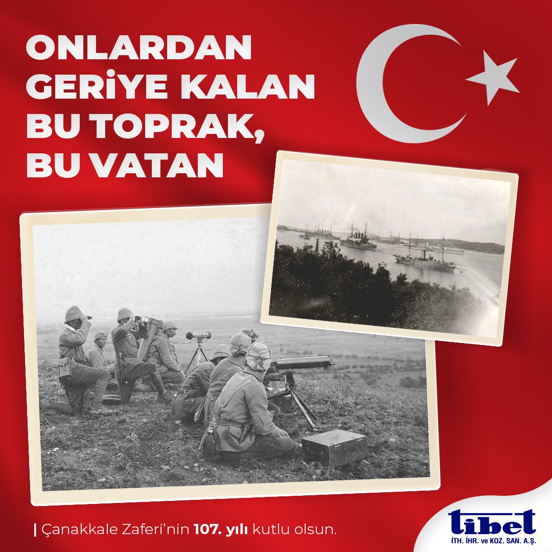 18 Mart Şehitleri Anma Günü ve Çanakkale Zaferi'nin 107. yılı kutlu olsun! 

#18MartÇanakkaleZaferi #ÇanakkaleGeçilmez