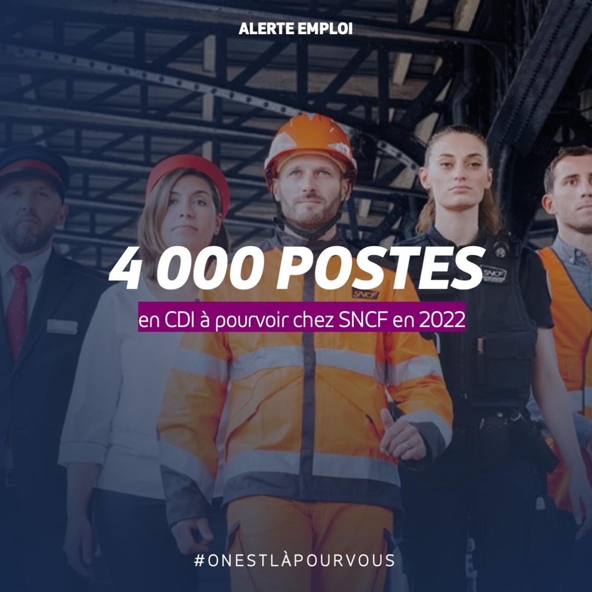 La <a href="/SNCF/">❌</a> recrute : 2022, 4 000 postes en CDI à pourvoir ! 🚆
Des métiers techniques aux fonctions support, en passant par les activités commerciales ou logistiques, découvrez les opportunités d'emploi 👉plmpl.fr/c/s2YYi
#OnEstLàPourVous #recrutement #AvecPôleemploi