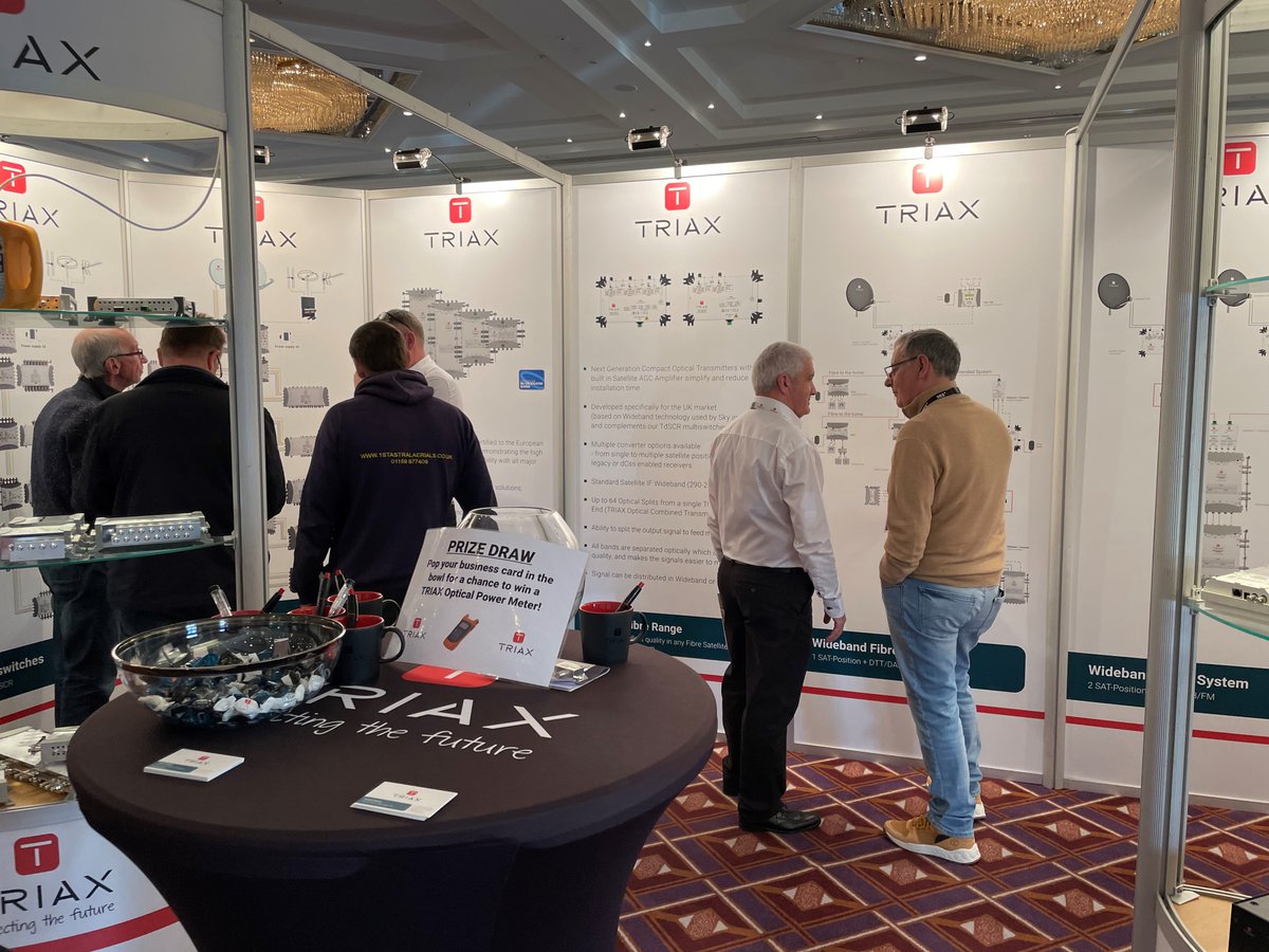 Thanks to everyone who visited the TRIAX stand at #EC2022. Lots of interest in new TMS Multiswitches, Optical Fibre and Ethernet over Coax!