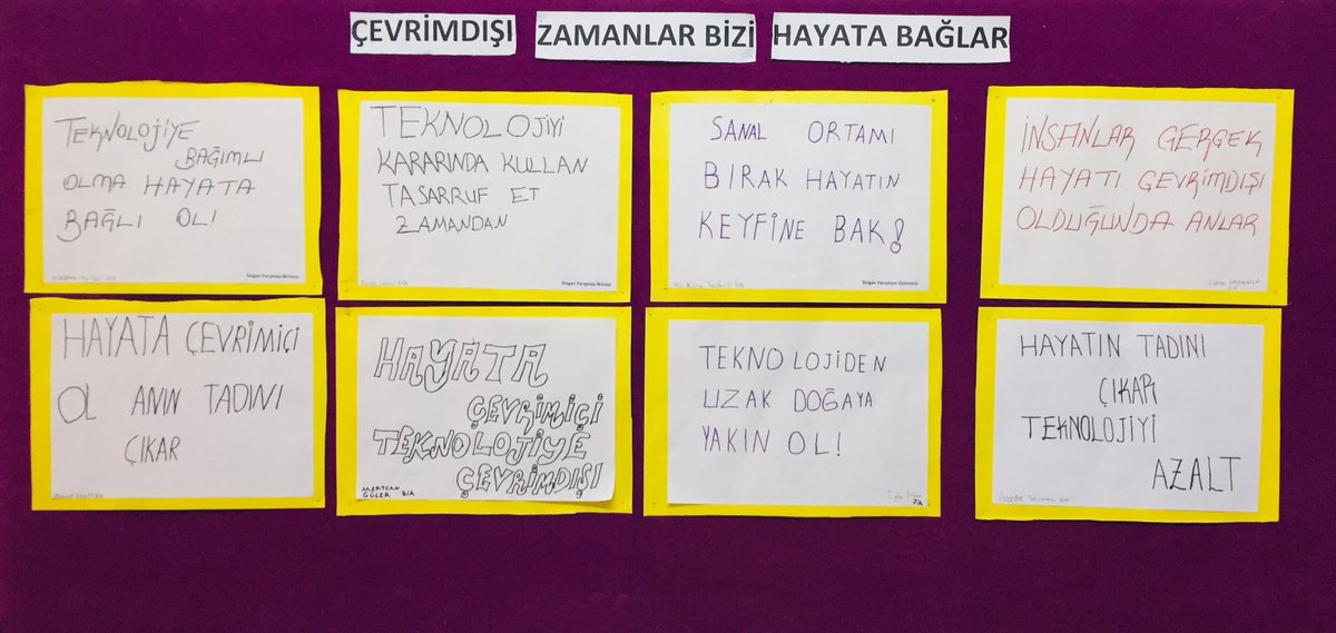 Çevrimdışı Zamanlar Bizi Hayata Bağlar Projesi kapsamında okulumuzda yapılan slogan yarışmasının en beğenilenleri... <a href="/SalihliMEM/">Salihli İlçe Milli Eğitim Müdürlüğü</a> <a href="/sergurb/">serkan gürbüz</a> <a href="/thsnsolak/">thsnsolak</a>