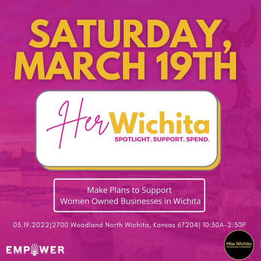 ArielRodWill's tweet photo. Are you ready to celebrate International Women’s History Month with us? Visit the HER Wichita: Women’s Business Market and let’s support our local Wichita talent! https://t.co/xzdaRODQZb
