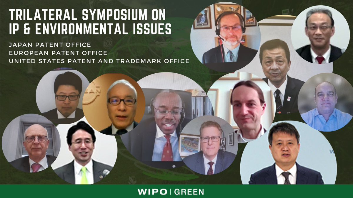 It was a great pleasure moderating the Trilateral Symposium (#JPO, #EPO & #USPTO) on IP & Environmental Issues yesterday. A big thank you to the panelists for an enriching discussion on the role of green technology innovation in efforts to reach carbon neutrality.