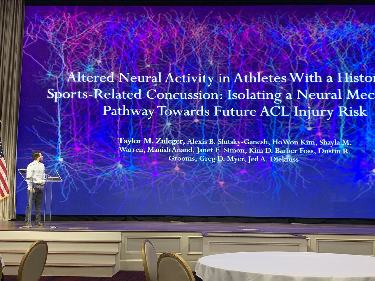 Emory_SPARC's tweet photo. @TaylorMatthewRy kicking off the morning #ACLResearchRetreat2022 discussing sport related #concussion and future #ACL injury risk @EmorySportsMed @EmoryMSKRC https://t.co/kM2Bq8bSUf