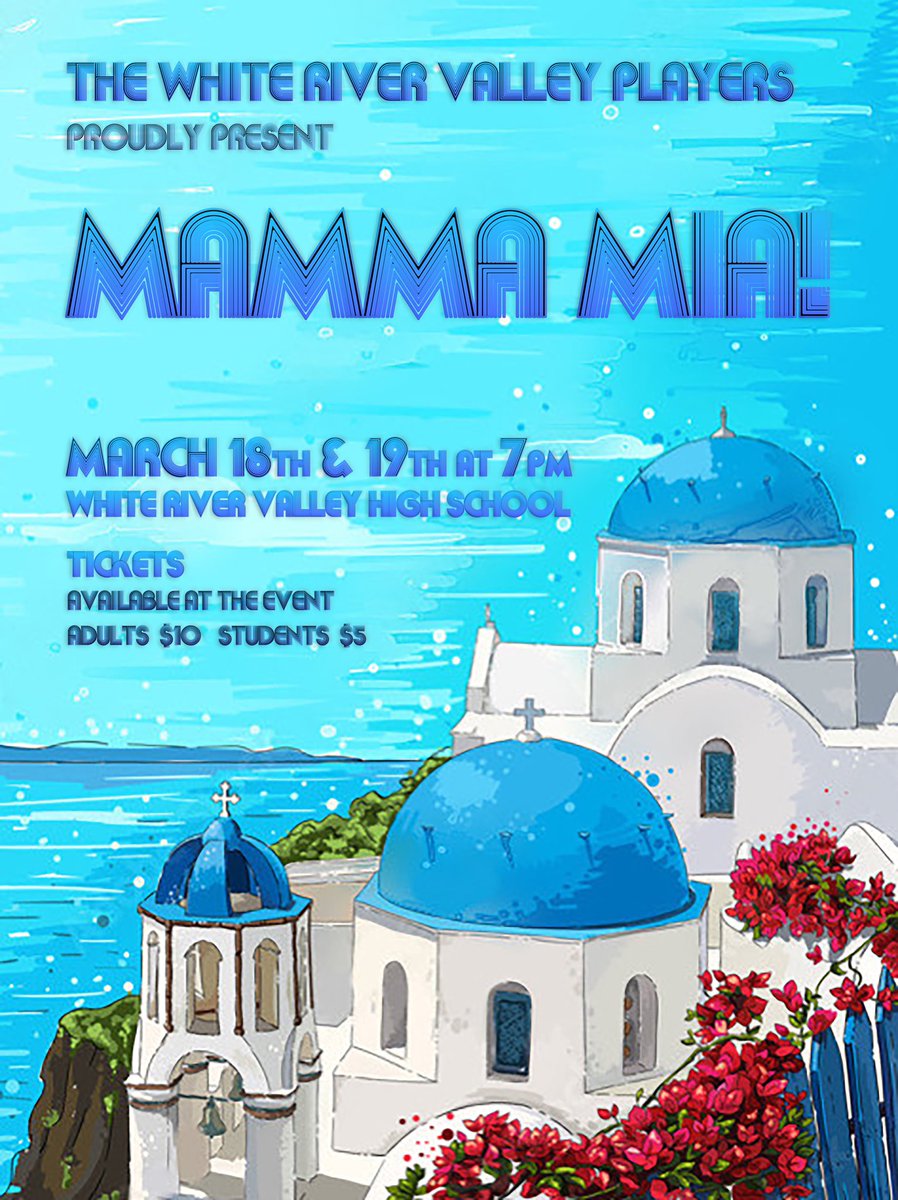 Come enjoy this wonderful production starting tonight by our very own White River Valley High School Players!  Performances will be tonight and tomorrow night at 7 PM!  Admission fees are Adults $10 and Students $5.
See you there!