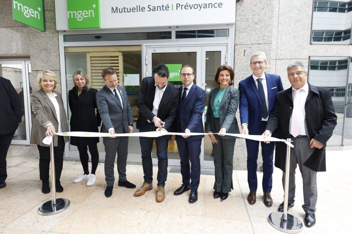 MSavignac_MGEN's tweet photo. [#Inauguration #MGEN à #Nice] 

Merci aux équipes PACA-Corse  @mgen_06 pour cette belle inauguration de la section et de l’espace régional de notre #mutuelle, et à @anthony_borre @Dominiq_Estrosi @CedricRoussel06 pour leur présence et leurs mots. 

@groupe_mgen https://t.co/PTzx87sFm1