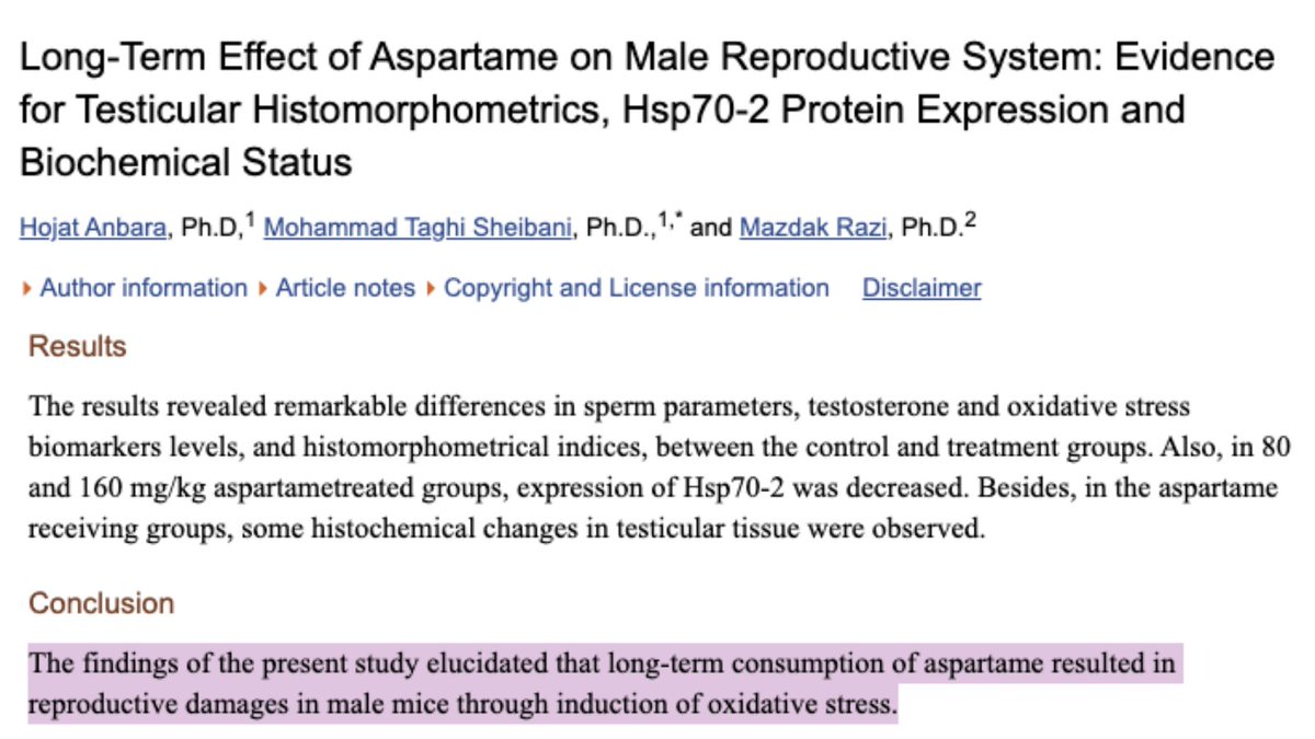 Aspartame affects the leydig cells, which induces a considerable decrease in testosterone levels.Research has also shown aspartame to reduce sperm count and can contribute to sperm DNA damage.