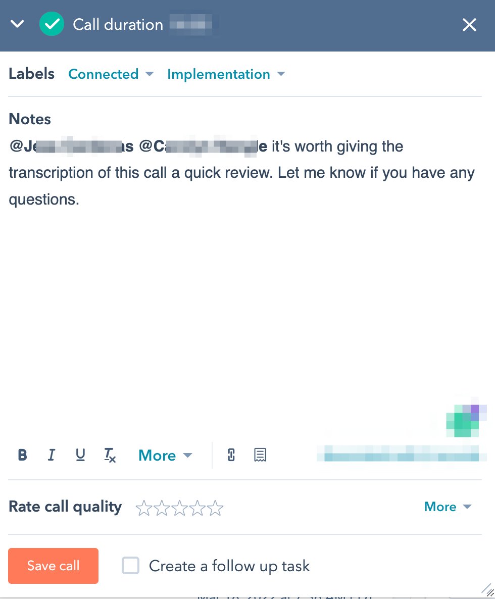 What do U call the ability to make a call:
- it's automatically logged
- i don't need to take many notes because it's auto recorded &amp; transcribed
- i'm able to notify/message (no email threads) instantly

Answer? <a href="/HubSpot/">HubSpot</a> #Frictionless