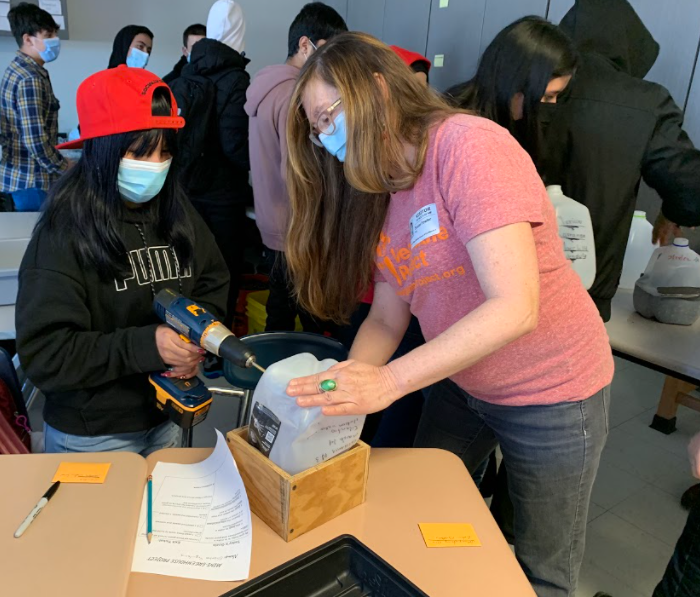 AIC_Dual's tweet photo. Ms. Siy's Environmental Studies class worked with @vegetableprojec to make mini-greenhouses out of milk jugs and plant seeds that will sprout early in the spring. The jugs are outside and we will watch what happens over time! @AlbanyENL #allinforalbany @albanyschools https://t.co/S2TgAwgMzf
