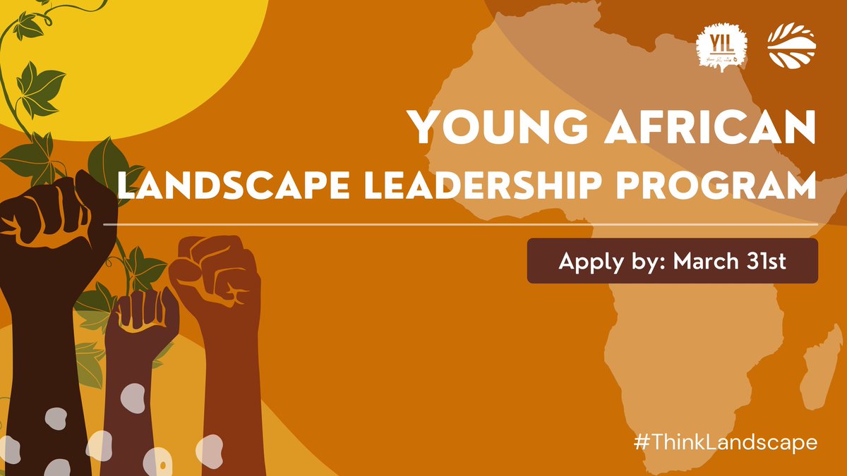 YIL_Initiative's tweet photo. 📢Still accepting applications🌍

Are you a young African with a strong interest in Africa's landscapes &amp; seascapes?

Apply now to join other participants from across the continent for this unique year-long program. @GlobalLF @Y4Nature @YPARD #GLFAfrica

➡️https://t.co/w0WIcN417j https://t.co/x5N9WMN1XM