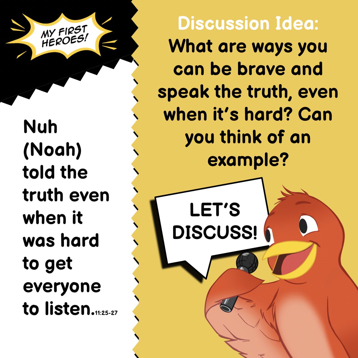#characterbuilding discussion idea to help nurture the heroic trait of "being truthful" with our own little heroes. 

full bookset available at myfirstheroes.org