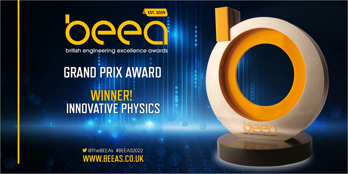 🟡Live from the #BEEAS2022!

Onto our final category, the Grand Prix award, sponsored by publisher of Eureka! &amp; New Electronics, <a href="/MABusinessLtd/">MA Business</a>

The winner is... <a href="/Inphys_Ltd/">Innovative Physics</a>! 🏆“A strong contributor delivering real innovation in industry 4.0 technologies to important markets”