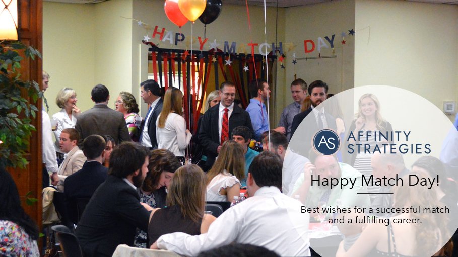 Congratulations to all the future doctors matching to a residency program today! Happy #MatchDay from Affinity Strategies!