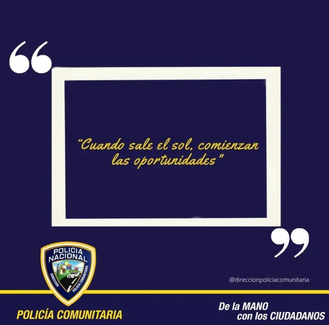Dpcomunitaria's tweet photo. Un día de bendición para todos...🙏
.
.
.
#PolicíaComunitaria #policíard #PolicíaNacional #policíadeproximidad #encuentrocomunitario #programajuvenil https://t.co/2ekNqLdQkk