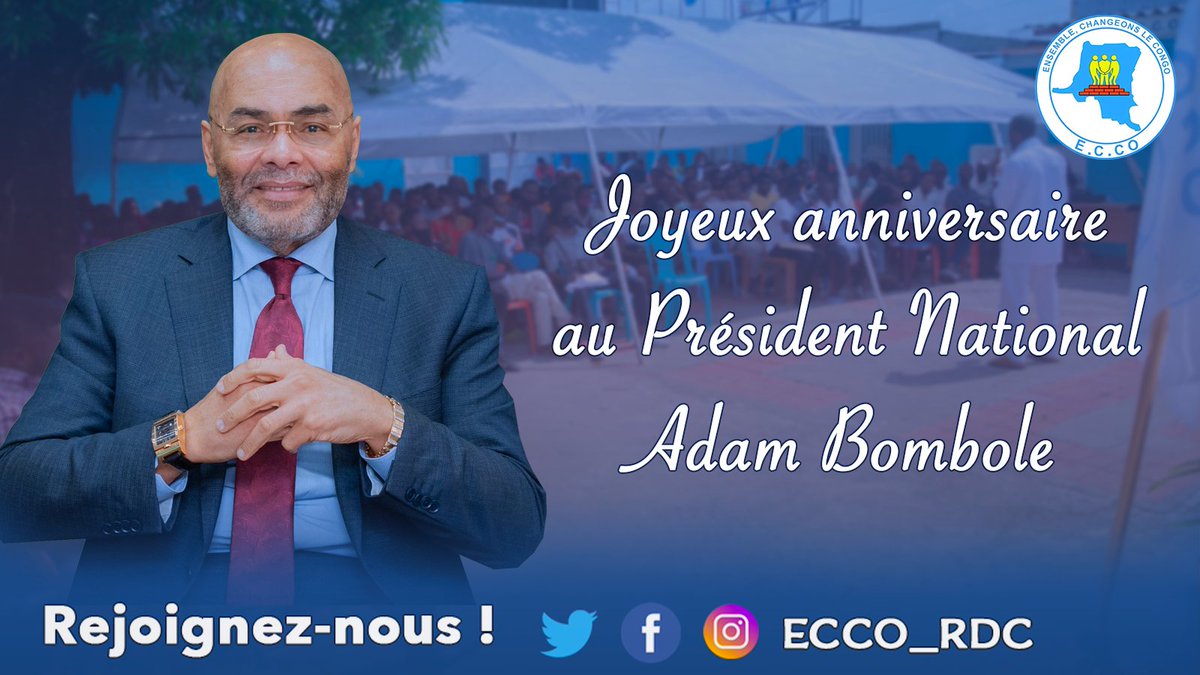 Joignez-vous à nous pour souhaiter un joyeux anniversaire à notre Président National <a href="/AdamBombole/">Adam Bombole</a>