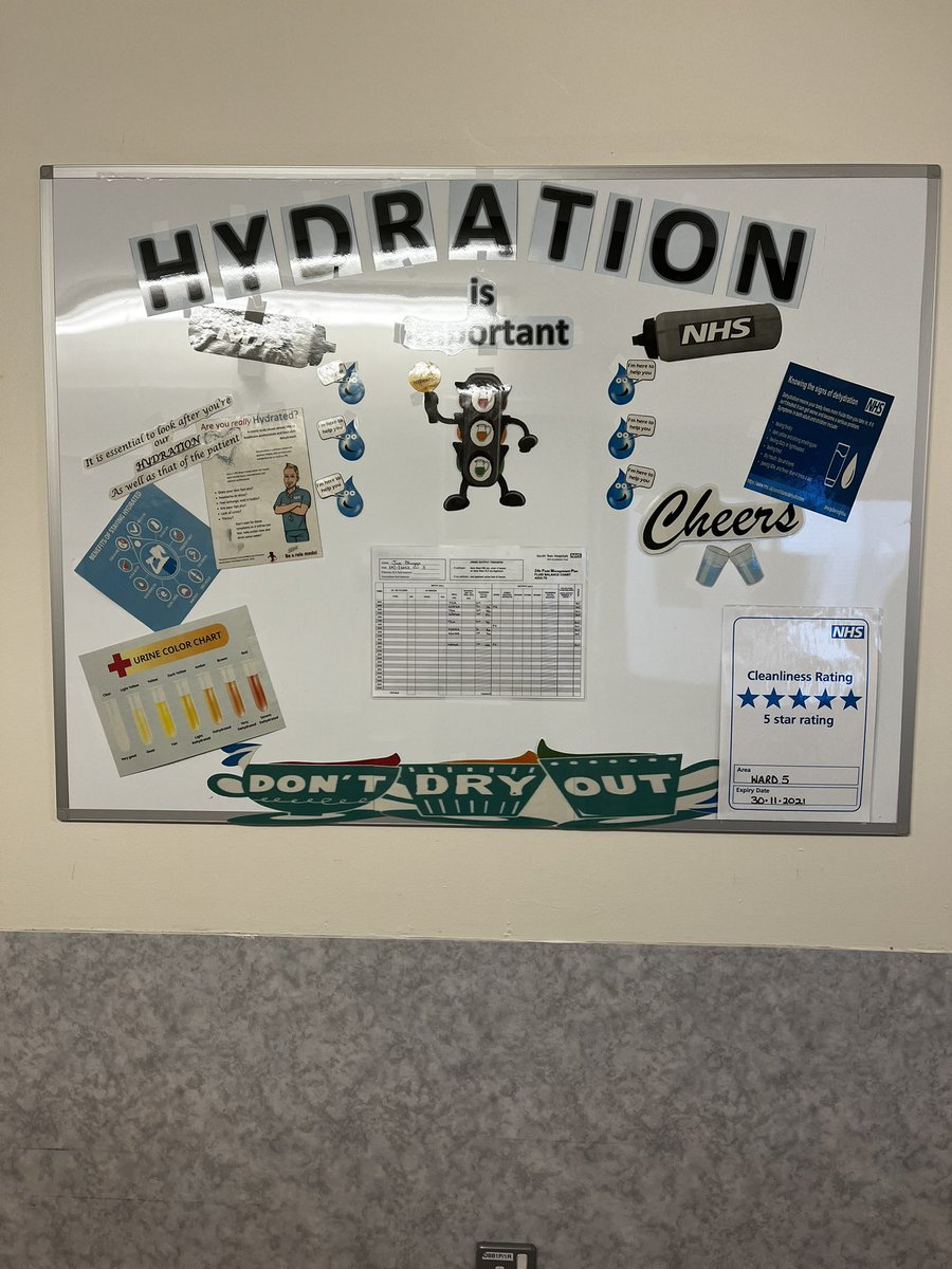 Ward 5 celebrating hydration and nutrition week 💙