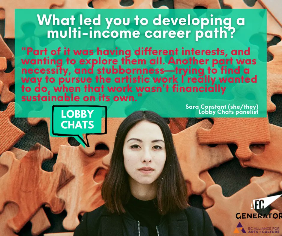 AFC_helps's tweet photo. On Monday, in partnership with @generatorto and @AllianceArts, we're hosting Lobby Chats: My Income Jigsaw - Curating a Multi-Income Career in the Entertainment Industry at 3pm (ET). Register at https://t.co/erZzcPQZhm! #artsworker #careerchoices #worklifebalance #gigeconomy https://t.co/PUBDCEg7Yj