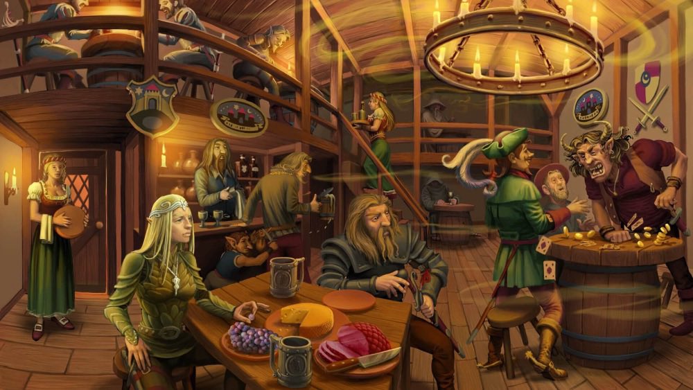 DowntimeManager's tweet photo. A Tavern! I bet 80% of #dnd5adventures start here and most #dnd5e #dndowntime complications happen here
 
https://t.co/TRSjpUVGvs 
 
#dungeonsanddragons #ttrpg #tabletoprpg #dndcharacter #dndart #dndmemes #fantasy #tabletopgaming #dungeonsanddragonsart  #kickstarter #solodnd https://t.co/dTP0mRMqPI