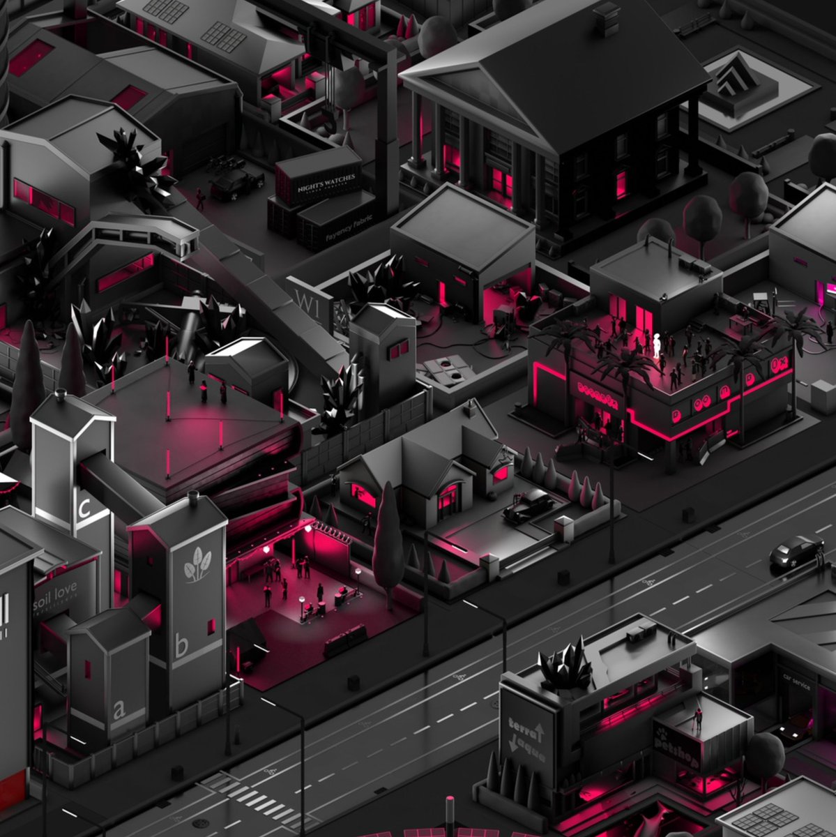 themetroverse's tweet photo. Some incredible views of a block from the upcoming Blackout Collection! Do you notice something strange?

The Blackout Collection mints Tuesday, March 22nd at 10PM UTC.

Join us on discord https://t.co/KGHfGDNQUs 💎 https://t.co/FZNr1vQ5Ix