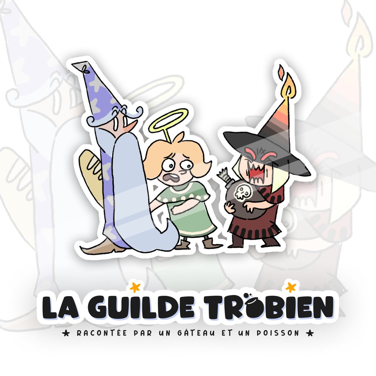 guildetrobien's tweet photo. Rencontrez la Guilde ! ☕
La vie c'est comme la nitroglycérine : ça explose toujours au pire moment. Notre magicienne en intérim le sait, et Michelle craint pour la sienne. Géhème n'hésitera pas à faire usage de la force pour s'en servir de bouclier humain.

✍️: @turbo_soluble🐟 https://t.co/k2C4vHIXIp