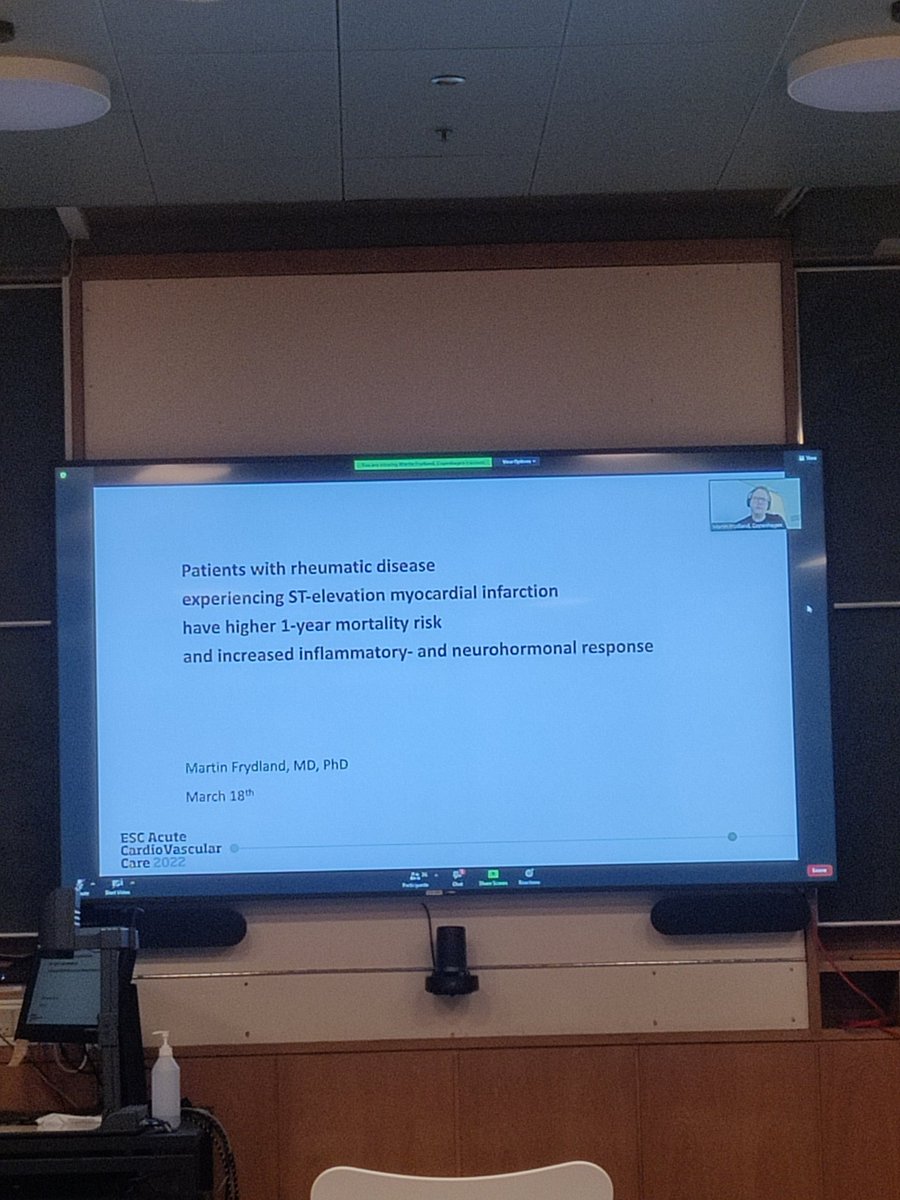 JohannesGrand's tweet photo. Another interesting lecture from @joyland2704
Patients with #rheumatic disease and #stemi have worse prognosis
#esc_acvc #ACVC2022 @cardiac_group @ACVCPresident https://t.co/uvg3TRbslM