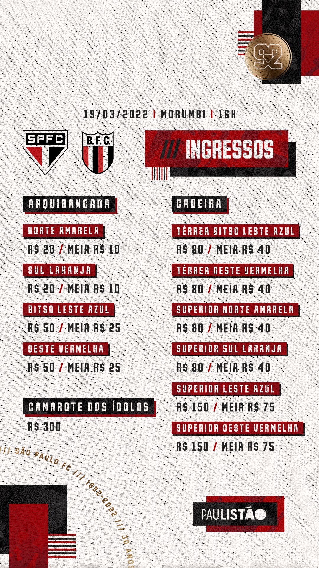 CAMAROTE SAO - SPFC x BOTAFOGO é na Total Acesso.