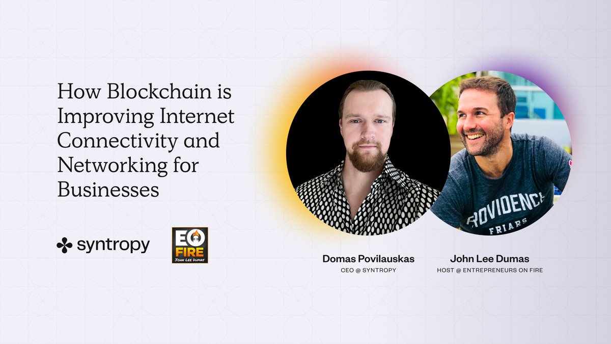 SyntropynetSG's tweet image. Some time ago, #Syntropy CEO @povilauskas joined the Fire Nation podcast, exploring the fundamental problems with the Internet today.

For your convenience, we added a transcription of the key takeaways from the conversation to the #SyntropyBlog.

…