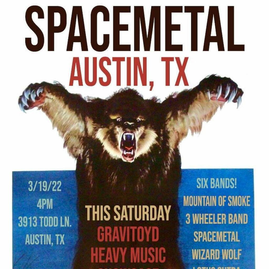 SpaceMetalNOLA's tweet photo. We are landing in Austin, TX Saturday night. 6 awesome bands for the Gravitoyd Records Party! Free show at @indybrewing #spacemetalnola #gravitoydpresents #independencebrewing https://t.co/CxqpY3kgeH https://t.co/WFsyV7cs5V