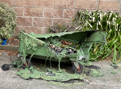 JsyFire's tweet photo. With the weather improving we’d like to remind Islanders to cool portable BBQs fully before disposal.
Also, hot ash from fireplaces should only ever be placed in a metal bucket to cool. Below is the remainder of a bin from a call out we attended last week.🔥👩🚒
#bbqfire https://t.co/9y61Pm6nmt