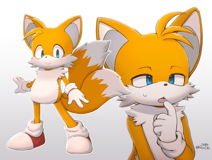 テイルスがVtuberになっていたので初描き 