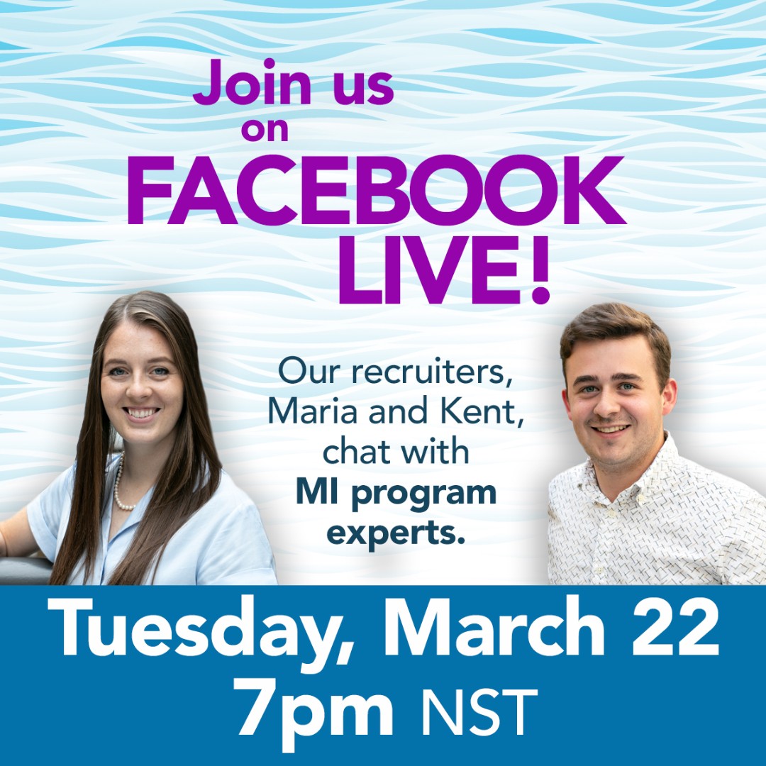 Interested in studying at the Marine Institute? Join us for our virtual undergraduate recruitment session on March 22 at 7:00pm. Hear our recruiters chat with program experts and have FAQs answered about studying at the institute! Join here: fb.me/e/39vAcm1FO <a href="/NLESDCA/">NLESD</a>
