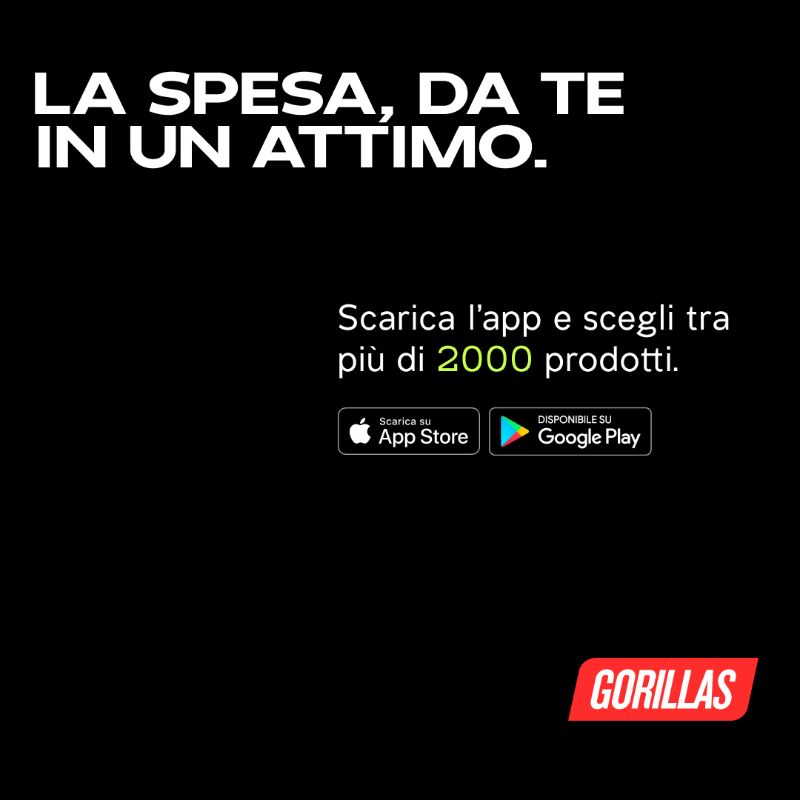 gorillasapp's tweet photo. Ordina la tua frutta e verdura preferita e ricevila in un attimo con Gorillas. Sei ancora in coda? 🛒