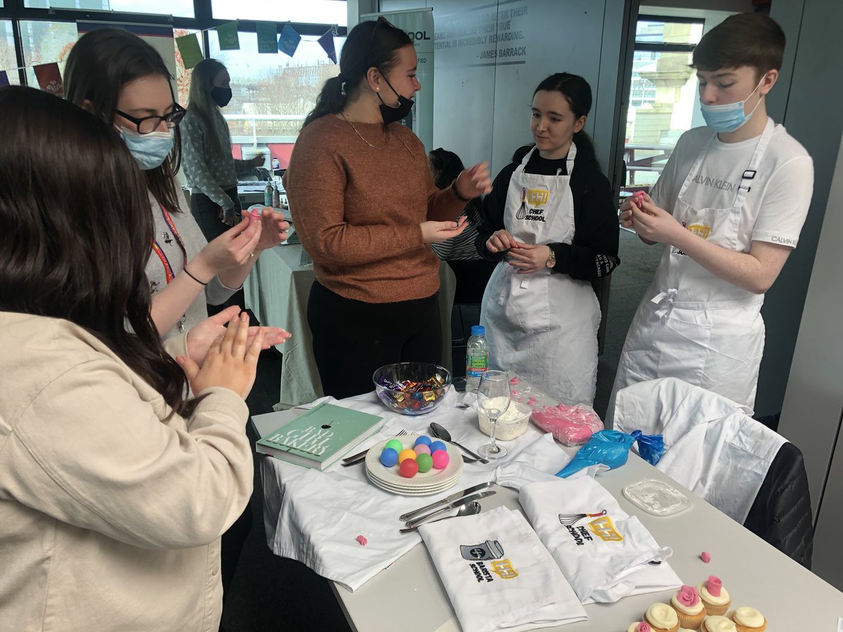 Cupcake decorating &amp; cafe challenge going down today <a href="/TBF_Glasgow/">Towards Better Futures</a> for the #towardsbetterfutures event. Some excellent skills on show 🧁