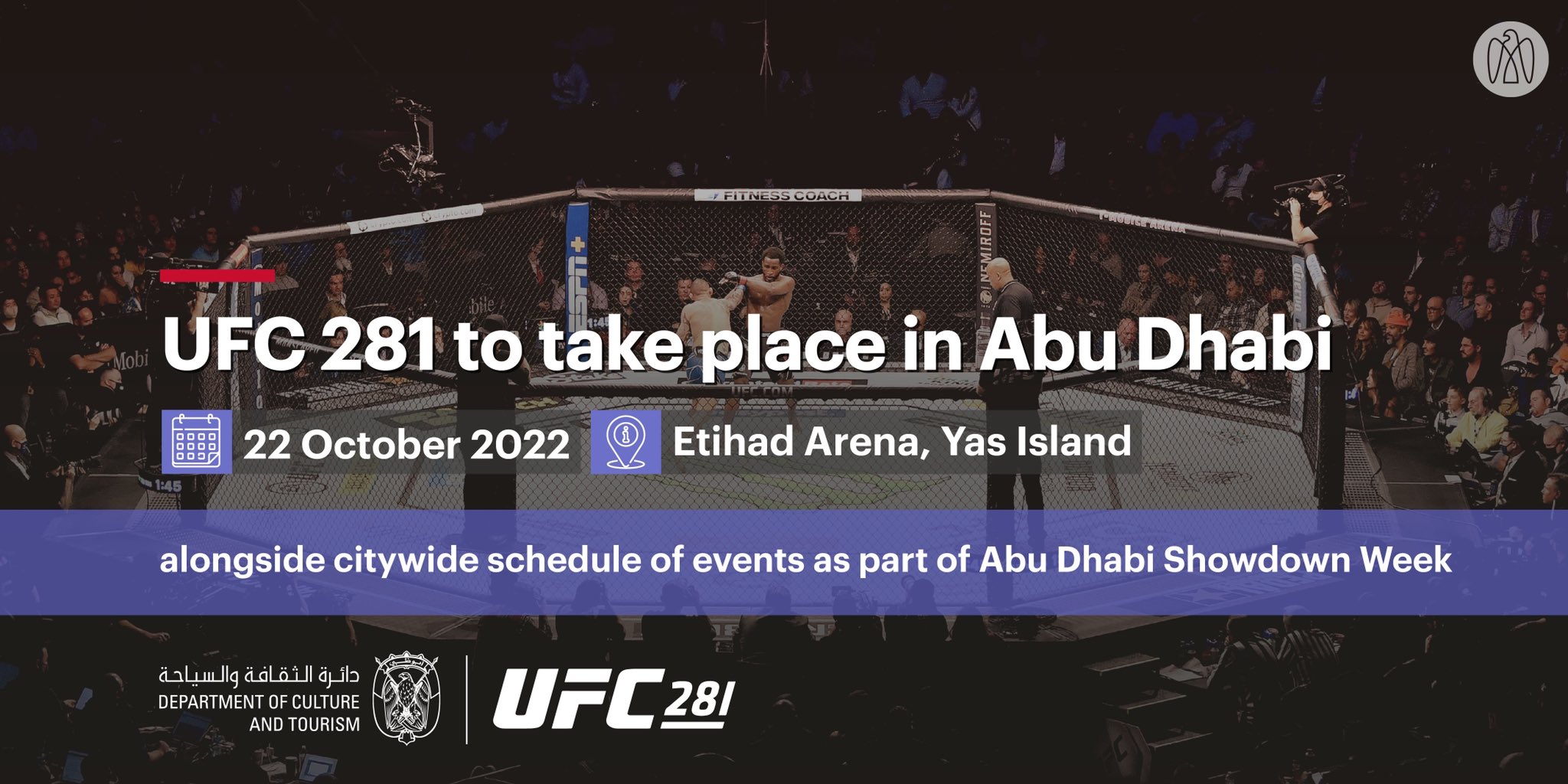 مكتب أبوظبي الإعلامي on Twitter "Hosted by dctabudhabi, UFC 281 will