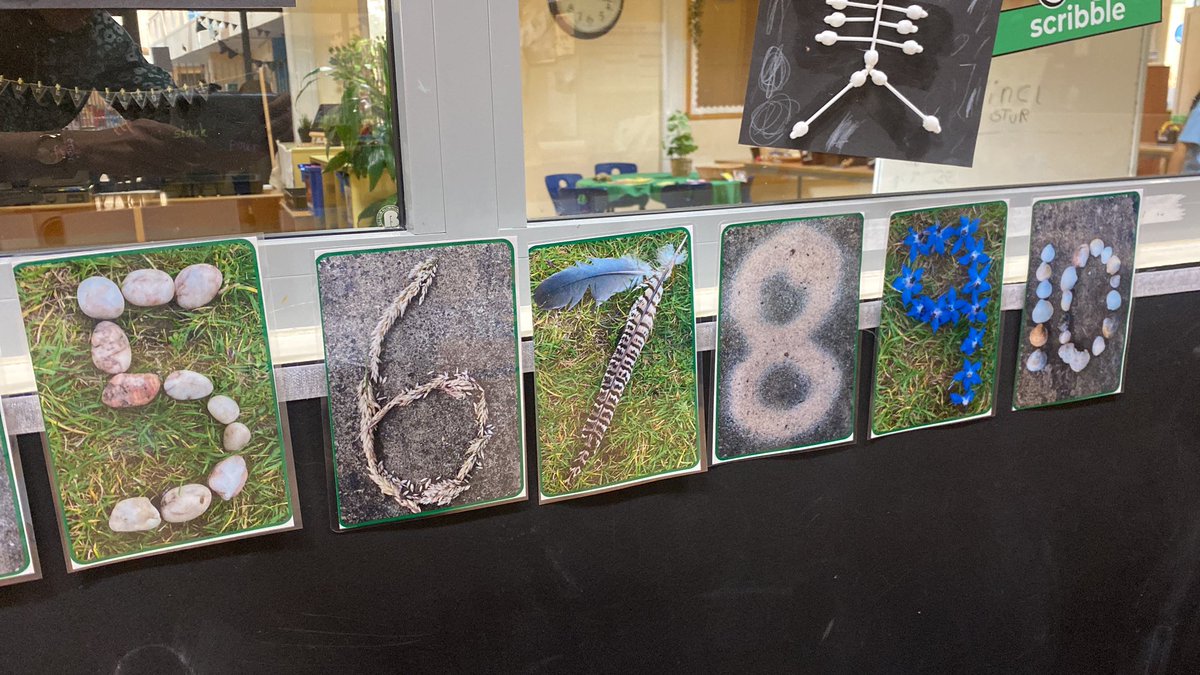 Loving this new enhancement along our chalk wall for children to play with next week… natural 0-20 numbers on a velcro line next to the loose parts! #eyfs #mathsineyfs  Thank you @eyfs_twinkl ⭐️