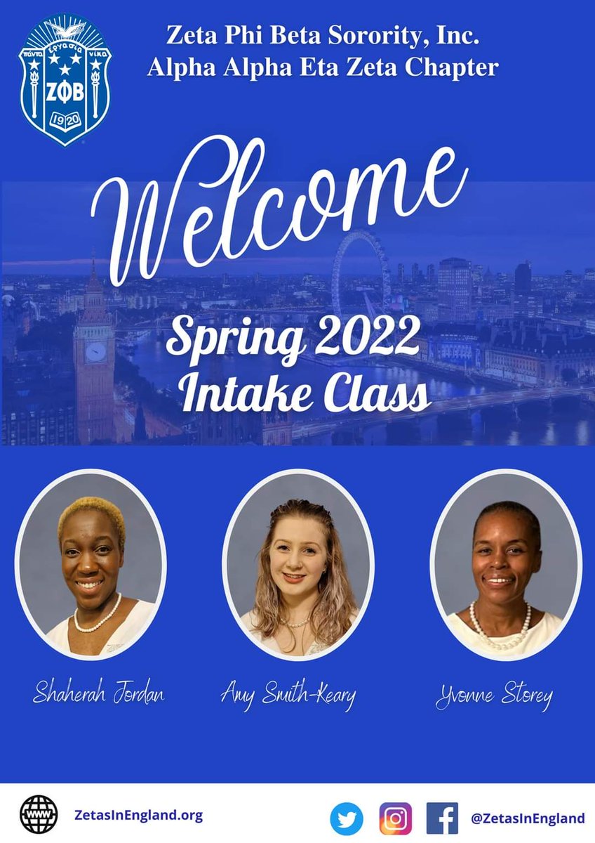 ZetasInEngland's tweet photo. We are excited and honoured to welcome the newest members of Zeta Phi Beta Sorority, Inc. - Alpha Alpha Eta Zeta Chapter.  💙💙💙💙💙🕊 Congratulations Sorors! #ZPhiB1920 #AtlanticRegionZetas #ZetasInEngland https://t.co/nDfp1L4ua0