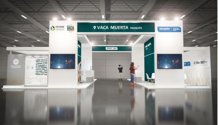 VacaMuertaOk's tweet photo. Ya estamos a pocos días de inaugurar la Expo Oil &amp; Gas en CABA.
Te mostramos el stand con el que estaremos acompañando a las empresas neuquinas vinculadas al sector hidrocarburífero.

#Vacamuertaenbaires22 https://t.co/8keqLcH56l