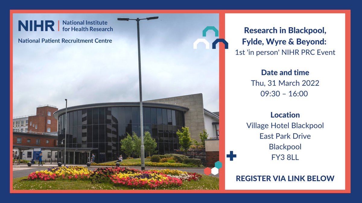 CRDCBlackpool's tweet photo. REGISTER NOW 👇🏼 We are celebrating all the hard work achieved over last 2 years since our PRC launched, click here to register for our FREE face to face event: https://t.co/EtOS8MwMea #bepartofresearch https://t.co/FP5BERh0P6