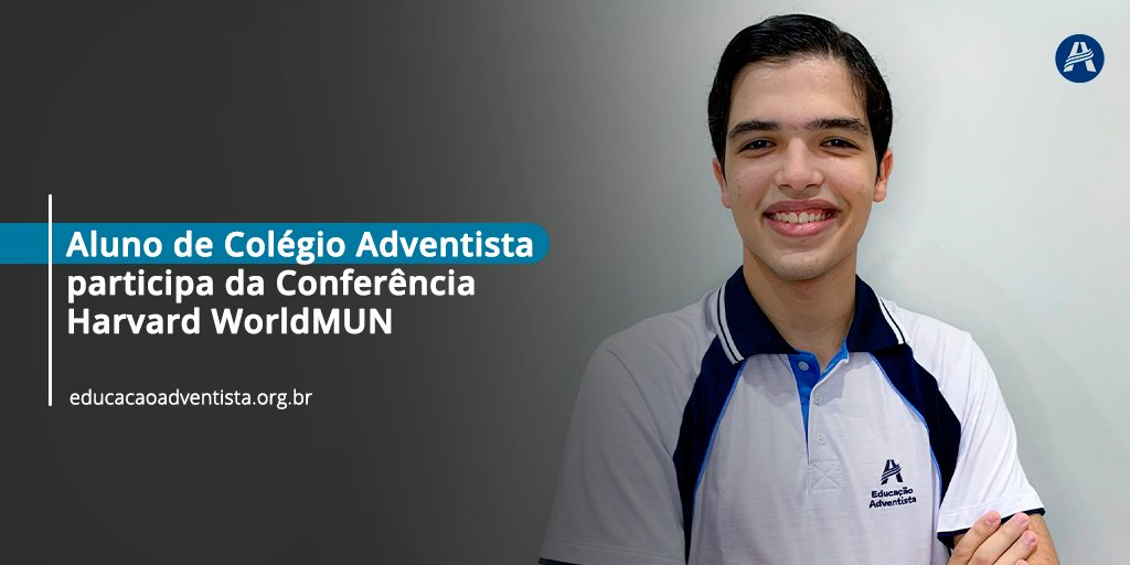 eduAdventista's tweet photo. Igor Bastos, baiano de 15 anos, foi destaque no evento e deseja que sua experiência inspire outros jovens. 👏📚👨‍🎓

Acesse o link e leia mais 👇
📲 [https://t.co/5r7hLuFiaW] 💙

#harvard #conferencia #WorldMUN #educacaoadventista #muitoalemdoensino https://t.co/UpX0eL9O0W