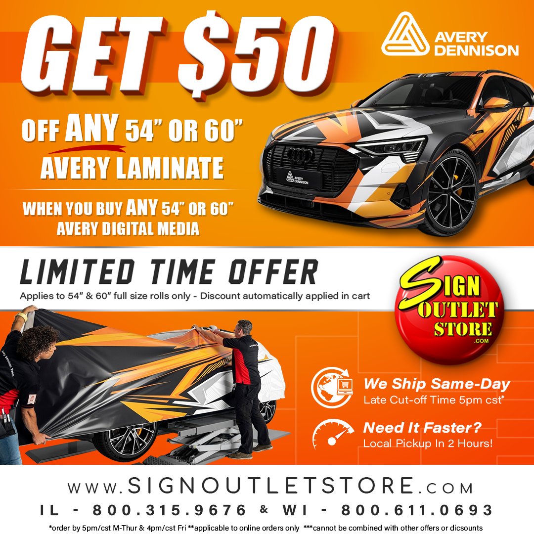 Get $50 of Avery Laminate today!🔥
To get the discount, please add both items to the cart