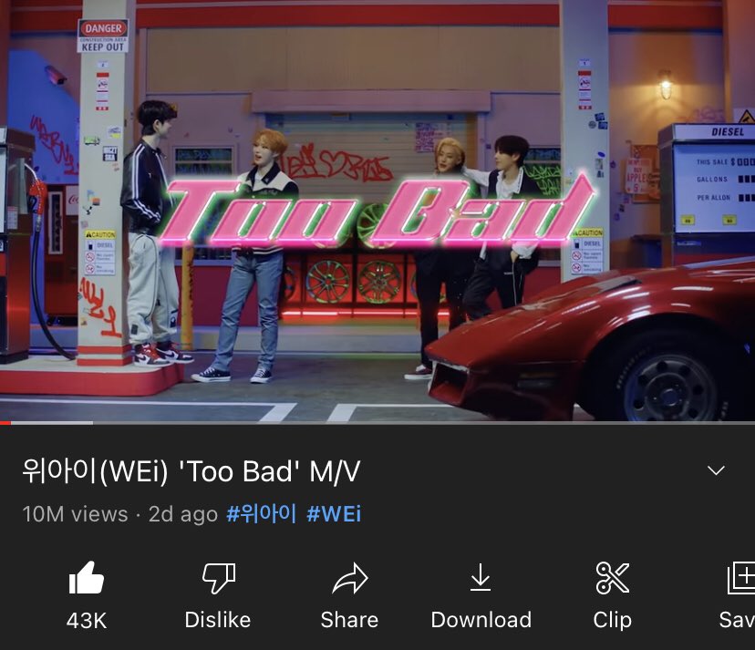 180322 |خبر
لقد تخطى الفيديو الموسيقي لأغنية 
- Too Bad - حاجز 10 مليون مشاهدة و 43 ألف إعجاب 👏
أحسنتم صنعا رواي دعونا نستمر في رفع المشاهدات و الاعجاب معاً.