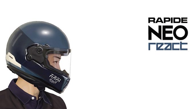 最も完璧な アライ フルフェイス ラパイドネオ リアクト ナイトブルー ヘルメット Arai RAPIDE-NEO REACT Night-Blue 