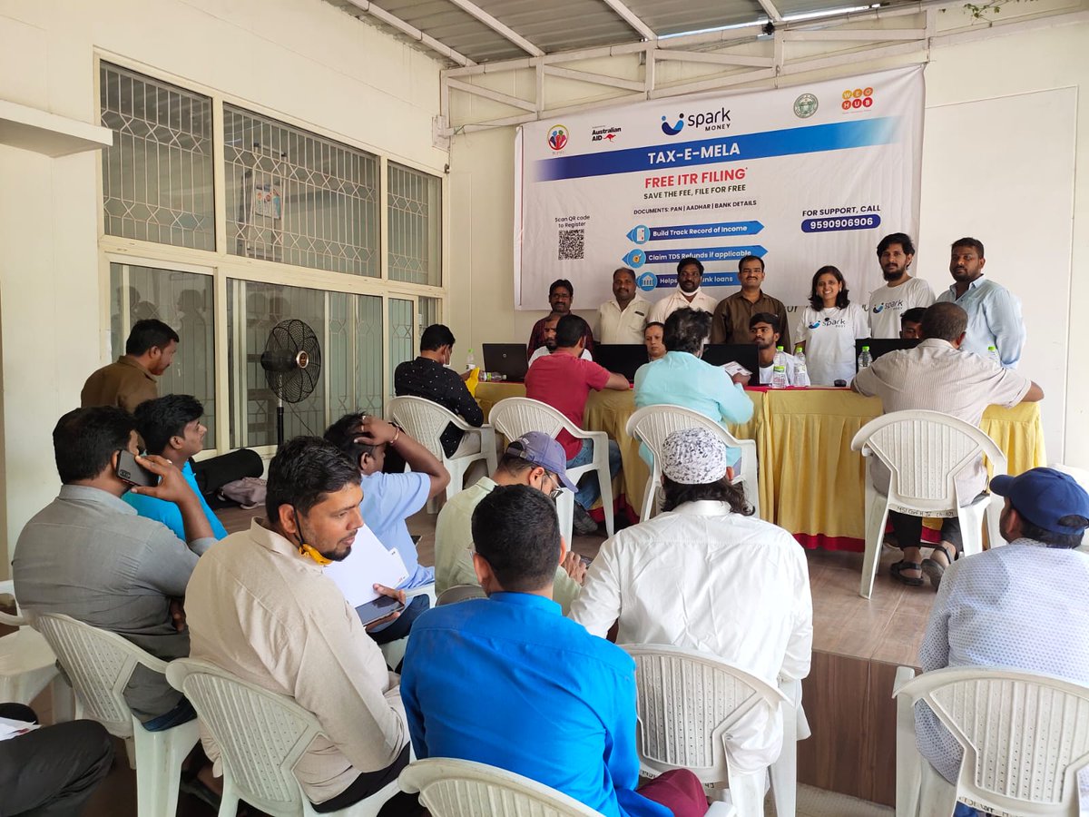 TheSparkMoney's tweet photo. Such a delightful day to start our TAX-E-MELA 2022, ITR Filing Campaign here in the beautiful city of #Hyderabad today.

On Day 1, 400+ Gig workforce were part of Tax-E- Mela, free tax filing campaign with support from @TGPWU @AusAID @WEHubHyderabad @TelanganaCMO @KTRTRS https://t.co/jsd0TZSLXl