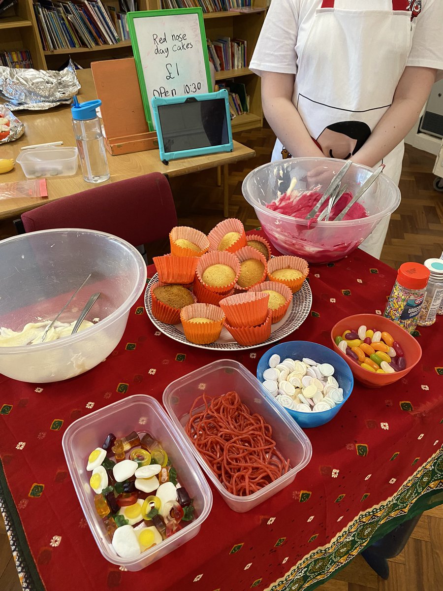 craig_parc's tweet photo. #RedNoseDay fundraising at @craig_parc and so far we have raised £50 with our decorate your own fairy cake stand and cake and biscuits sale.🧁 Thanks to all our pupils and staff who supported the cause. 😊 https://t.co/BKxHiX7CnH