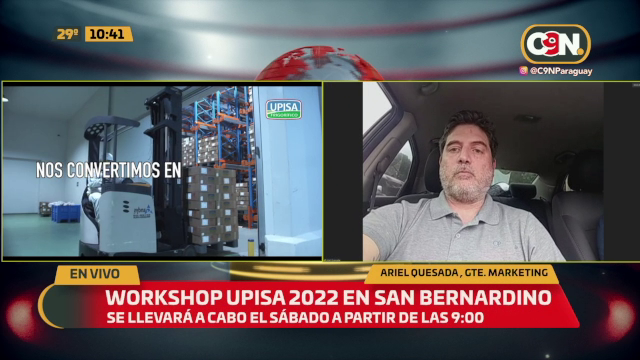 C9NParaguay's tweet photo. 🔴Workshop UPISA 2022 en San Bernardino 

🥳Una experiencia única que se llevará a cabo el sábado a partir de las 9:00 hs . Ariel Quesada, Gte. de Marketing de #UPISA nos habla de esta increíble actividad 🙌

🔗https://t.co/ZjsduBNmVk https://t.co/kHbi88PSds