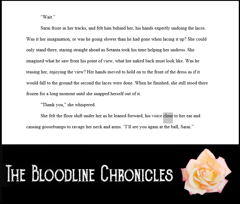 A little section from my current WIP, book 2 in #TheBloodlineChronicles, currently titled Midnight Fear :) It's an adult paranormal romance with lots of polyamory and bisexual rep. 

#Fridaykiss, theme 'close'