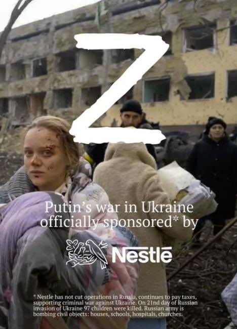 Hey @nestleuki @NestleCerealsUK !

I’m boycotting your products until you boycott Putin’s murderous war. 

No @KITKAT chunkies for me for a while! 

#NestleBoycott #NestleGetOutOfRussia #Nestle