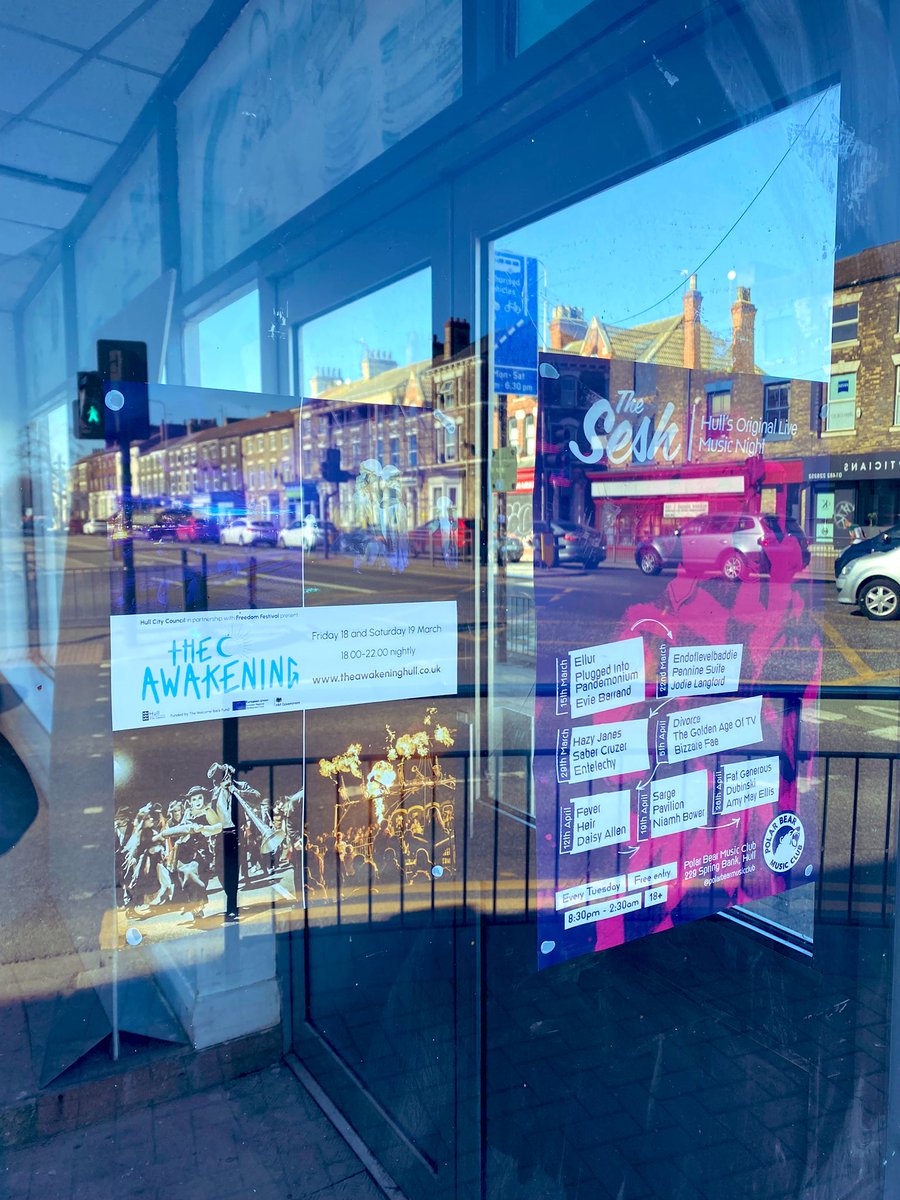 katsandkins's tweet photo. We’ve had an exciting week prepping our brand new @AbsCultured space at 91 Spring Bank and we’ve started our what’s on window with two corkers. All of our good luck to @FreedomFestHull for this weekend! @theseshhull #AwakeningHull https://t.co/KtIwXOKEcV
