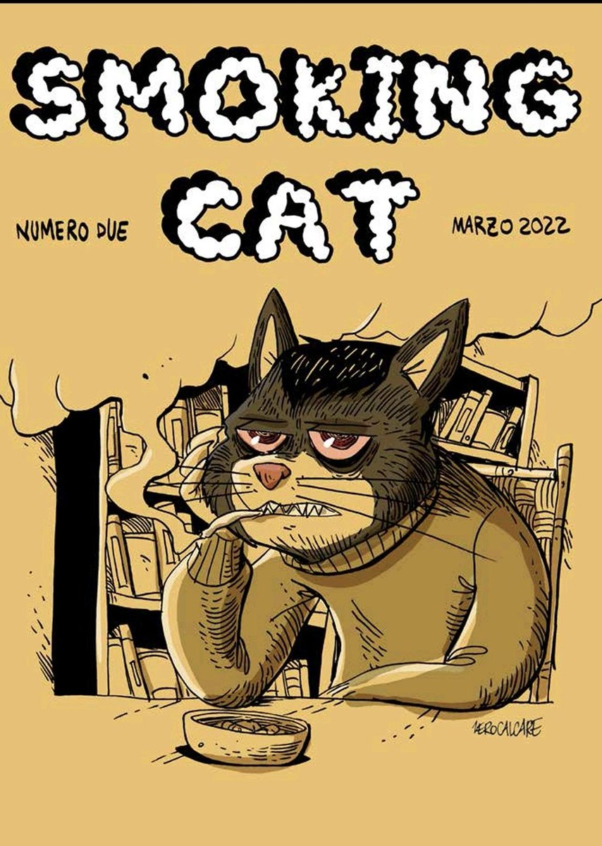Oldetrip's tweet photo. Il numero due di Smoking Cat è fuori. La copertina è di @zerocalcare 

Dentro ci sono le storie a fumetti di @nuvoleonline @marcuzzo67 e del sottoscritto

Per iscriversi https://t.co/qrUyzbH8Lf https://t.co/a9vwuKSetz