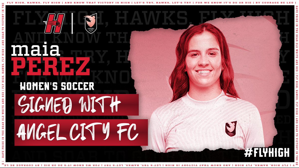HartfordWSOC's tweet photo. We've got some exciting news!!! Maia Perez has signed her first professional contract with Angel City FC! 🎉

Congratulations, and best of luck this season Maia!

📖: https://t.co/zOLNDo7EDq

#FlyHigh | #AEWSOC https://t.co/yGj6ouot3j