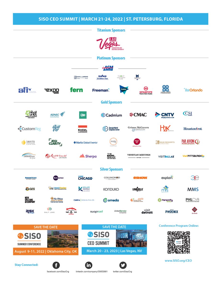 SisoOrg's tweet photo. If you aren't able to join us at the SISO CEO Summit next week, this is what you are missing...!
If you are joining us, it will again be the largest gathering of the C-level leaders in our industry from around the globe!
https://t.co/uq7dp97As9
#SISOorg #WhereTheCEOsAre https://t.co/LNg4mUhuPl